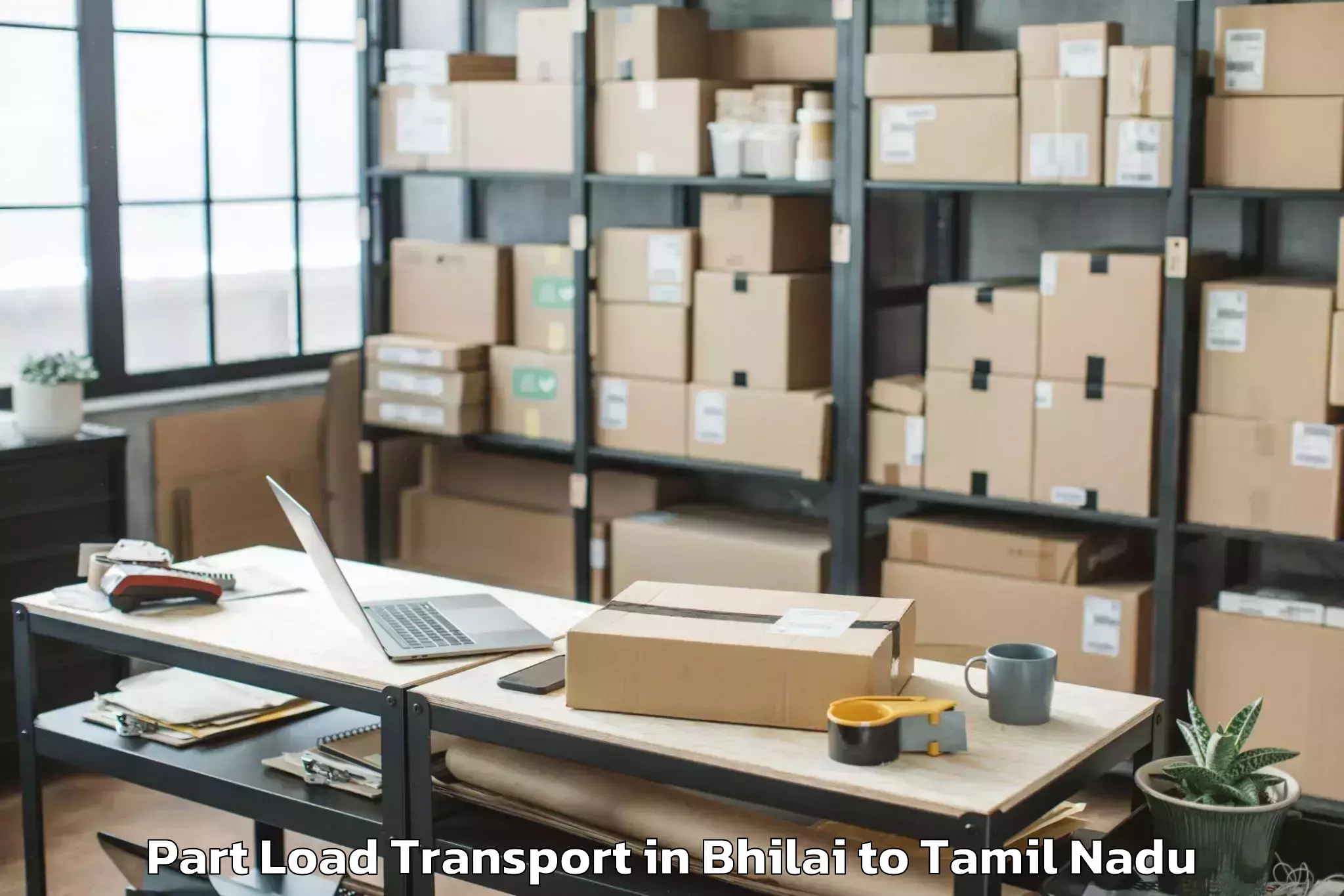 Quality Bhilai to Udumalaippettai Part Load Transport